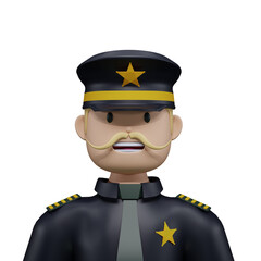 3d police character avatar