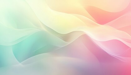 Abstract Background with Pastel-Colored Wavy Lines and Gradient