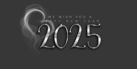 A delightful design wishing a happy New Year 2025