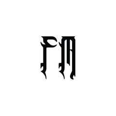 FM monogram logo design letter text name symbol monochrome logotype alphabet character simple logo