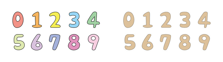 手書きの可愛い数字アイコン