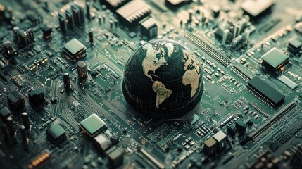 Active world trade, world market. Global electronics market