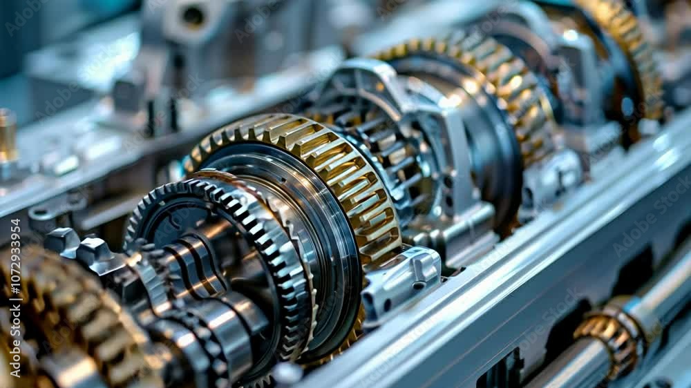 Poster this captivating journey showcases the craftsmanship of a gearbox assembly, highlighting the intrica