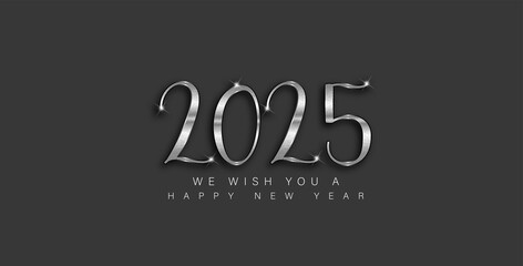 A delightful design wishing a happy New Year 2025