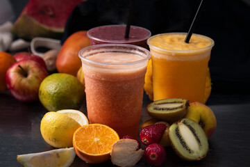 fruit juice and fruits