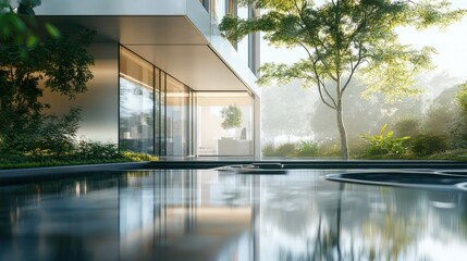 Real estate investments with digital overlay, financial investment, property assets