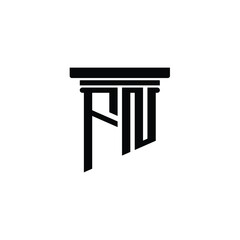 FN monogram logo design letter text name symbol monochrome logotype alphabet character simple logo