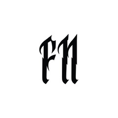 FN monogram logo design letter text name symbol monochrome logotype alphabet character simple logo