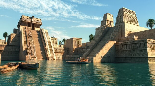 The ancient city of Tenochtitlan. The capital of the ancient Aztec empire.