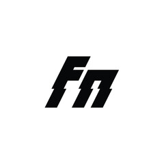 FN monogram logo design letter text name symbol monochrome logotype alphabet character simple logo