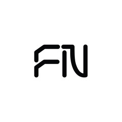 FN monogram logo design letter text name symbol monochrome logotype alphabet character simple logo