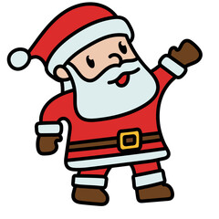 Santa Claus Waving Illustration