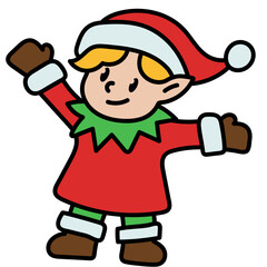 Christmas Elf Illustration