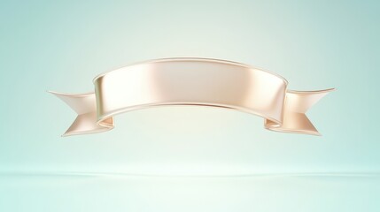 A ribbon is shown in a white background