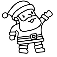 Santa Claus Waving Illustration