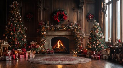 Enchanted Christmas digital backdrop for photography