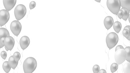 Vector luxury Balloon white background Celebration party confetti template