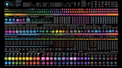 Infographic detailing various elements of the periodic table and their properties.