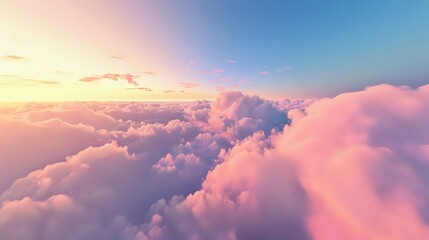 Pink and Blue Sunset Clouds