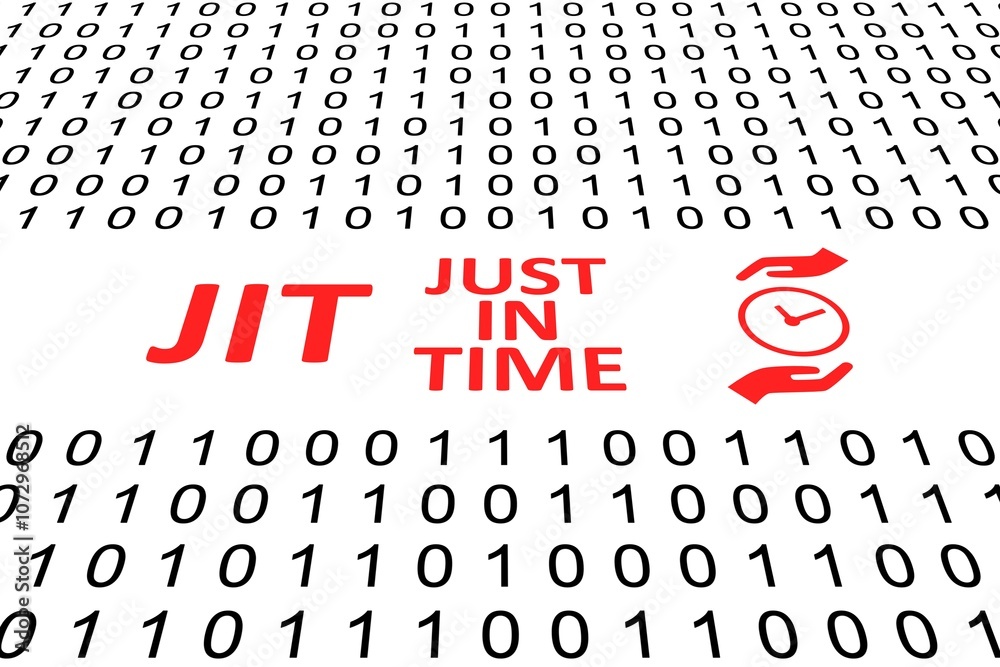 Wall mural jit concept binary code 3d illustration