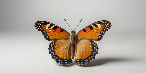 Obraz premium beautiful butterfly on white background, created by Generative AI