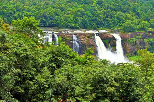 Athirappilly Waterfalls, Chalakudy River, Vazhachal Forest, Thrissur, Kerala, India, Asia