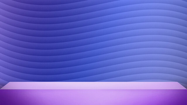 A table with abstract gradient background with a subtle grain effect for display. 