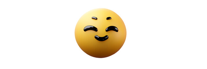 Fototapeta premium 3D Scared Yellow Face Emoji.png