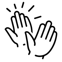 Obraz premium Hands clapping gesture representing applause and appreciation on a plain background