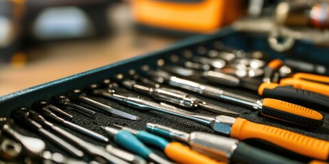 Close-up of appliance repair tools used for fixing various home appliances.