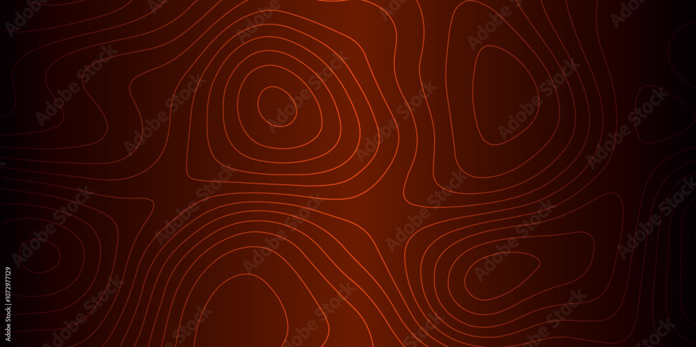 Poster abstract design with seamless pattern with lines topographic map. geographic mountain relief. retro 