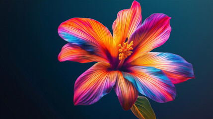 Obraz premium Vibrant tropical flower isolated on a transparent background