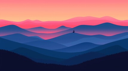 Fototapeta premium Tranquil Outdoor Landscape at Sunrise