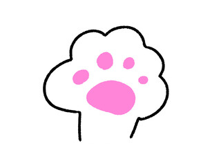 Cat paw icon illustration