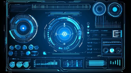 Fototapeta premium Futuristic AI-Driven Holographic Design Interface