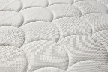 Obraz premium Close-up texture a new white mattress. Close-up. Template or mock up for design.