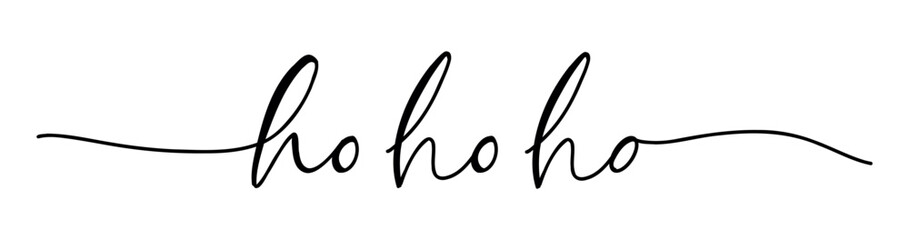 Vector illustration hand lettering ho ho ho for banner, poster, prints, greeting card
