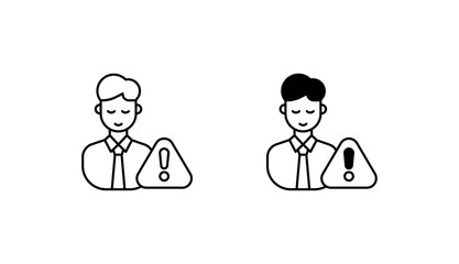 Election Fraud Alert icon design with white background stock illustration