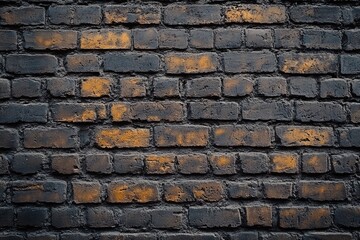 Obraz premium A weathered brick wall with a rustic charm. This photo is perfect for adding a touch of texture and history to your designs.