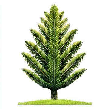 green palm tree on white background clip art preview