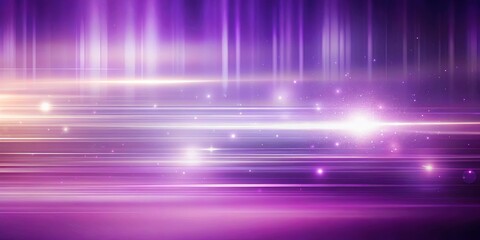 Abstract Gradient of Light Streaks and Glimmering Stars on a Purple Background