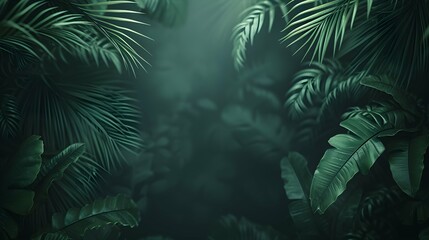 A beautiful fairytale enchanted forest with big trees and great vegetation. Digital painting background�