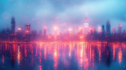 Fototapeta premium Cityscape with Reflections
