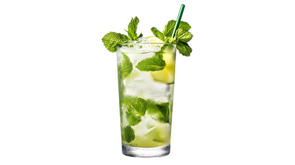Mojito cocktail isolated or white background