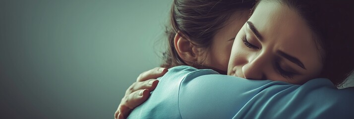 A photorealistic banner depicting the emotional journey of a mother recovering from postpartum depression, representing mental health recovery and support