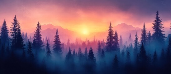 Misty Mountain Sunrise