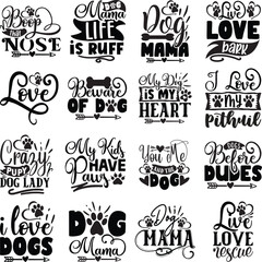 Dog SVG Design Bundle, Dog Quotes design
