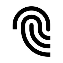 Fingerprint Line Icon