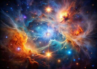 Obraz premium Stunning Nebula Space Star Pattern: A Vivid Display of Cosmic Colors and Celestial Beauty in Product Photography for Astrophysics and Space Enthusiasts