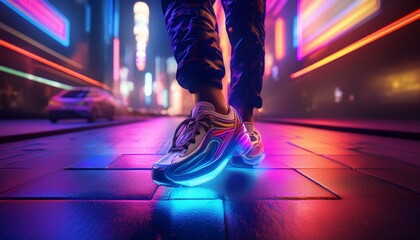 Fototapeta premium The transportation systems in a futuristic city are revolutionary. 